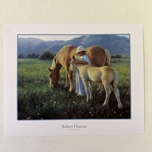Robert Duncan Beautiful Blondes 1994 Poster Print Offset Lithograph 30x24” Horse